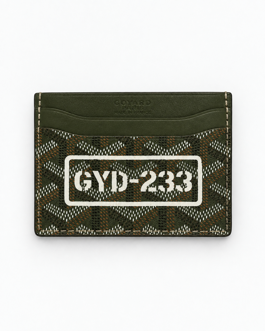 Military Green Goyard Card Holder