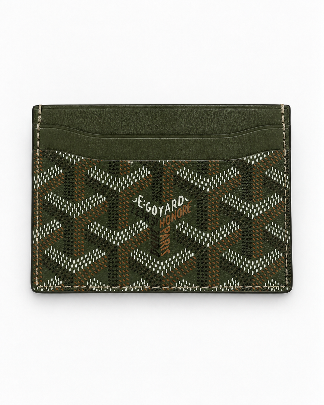 Military Green Goyard Card Holder